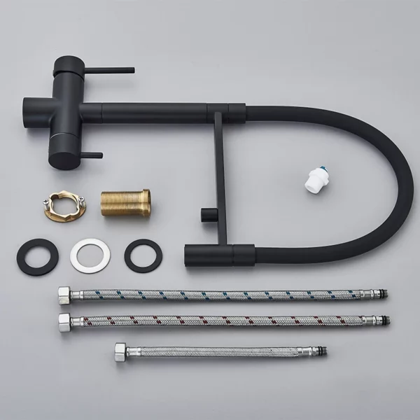 Ae5500bbfbc5c49dbb095db792cdd8dd21-5.webp Black Grey Dual Handle Filtered Kitchen Faucet