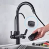 Rozin 3 Way Pull Out Kitchen Faucet with Water Filter Tap