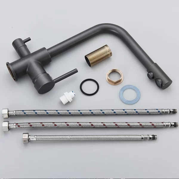 Black Grey Filtered Kitchen Sink Faucet