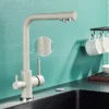 Black Grey Filtered Kitchen Sink Faucet