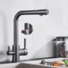 Black Grey Filtered Kitchen Sink Faucet