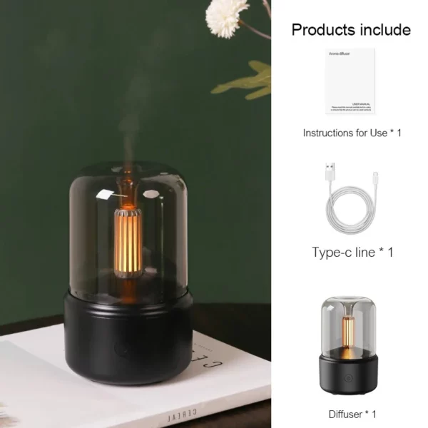 S0c3f33104e11486abd0344e19701f2e1q.webp Mini USB Aroma Diffuser Humidifier Night Light 120ml