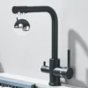 Black Grey Filtered Kitchen Sink Faucet