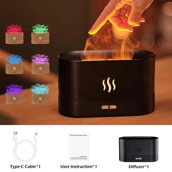 S38c1928c322c4847a30951a1d93cc730f-1.webp Flame Effect Ultrasonic Aroma Diffuser LED Mist Humidifier