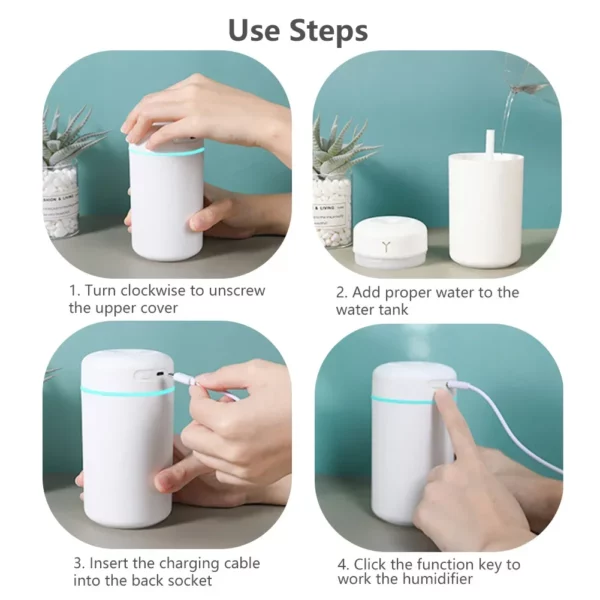 S390bf25e5a34494d8e517c3c61d6241d6.webp Portable Aroma Oil Diffuser 420ML USB Humidifier