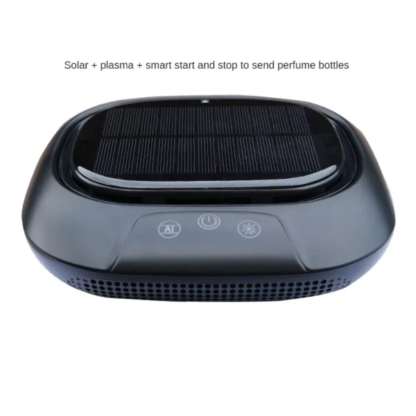 Solar Dual-Core Car Air Purifier Anion UV
