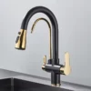Quyanre 3-Way Matte Black Kitchen Faucet