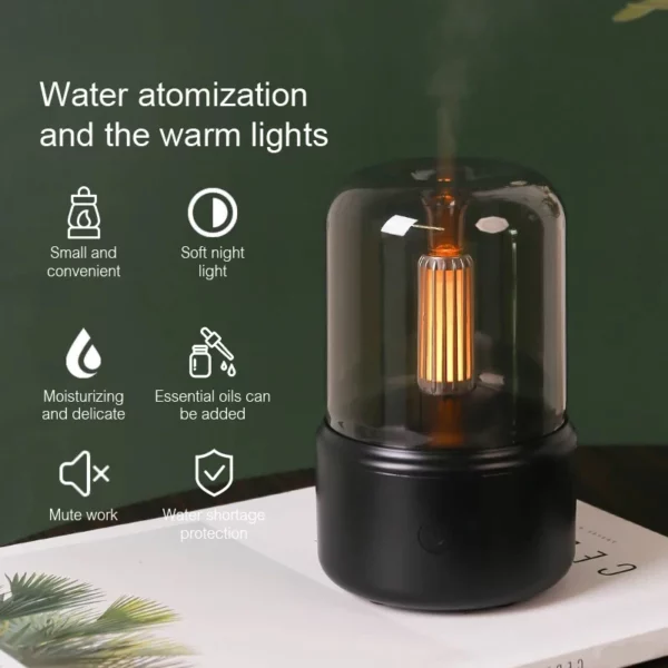 S61f0f51bcc0c46d9ab57711a64b45bc41.webp Mini USB Aroma Diffuser Humidifier Night Light 120ml