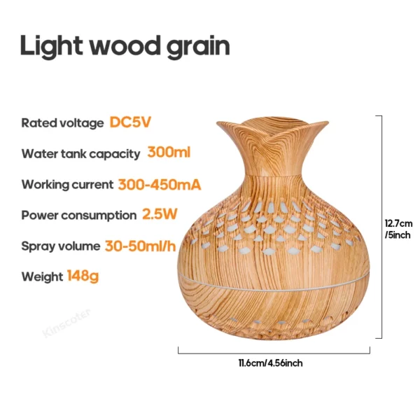 S6ae69ff93c5c4fddb1a715d6cb227b2av.webp Wood Grain USB Aroma Diffuser Humidifier
