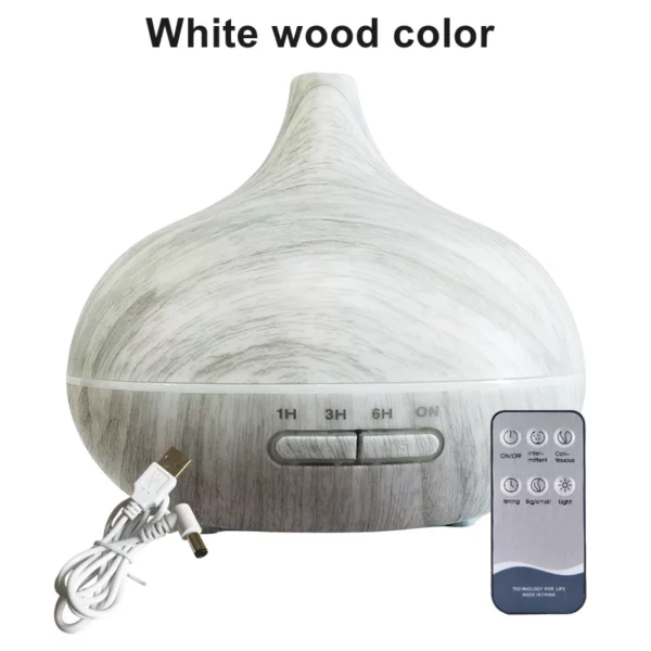 550ml USB Wood Aroma Diffuser with Remote