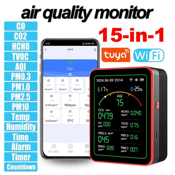 Tuya Smart 15-in-1 Air Quality Monitor