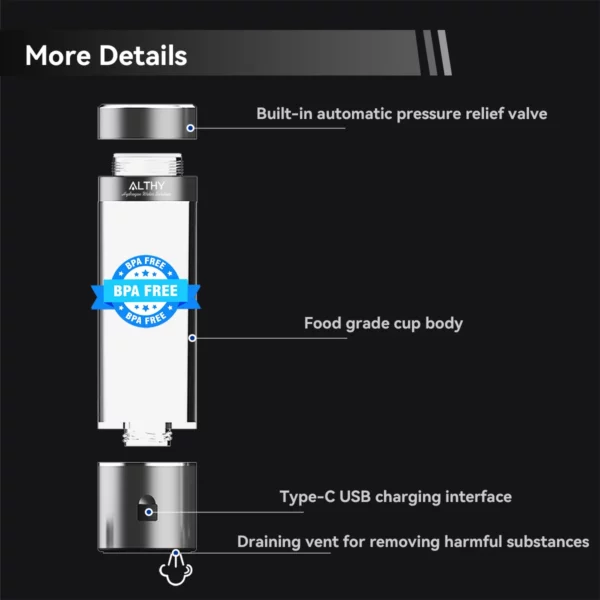 ALTHY Hydrogen Water Generator Bottle 280ml