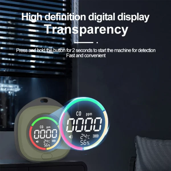 4-in-1 CO CO2 Detector Alarm Monitor