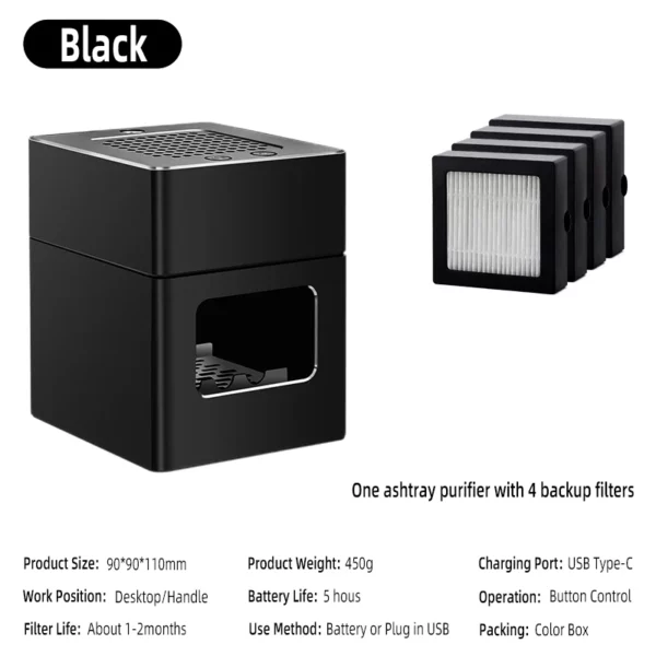 LONHOMON Ashtray Smoke Removal Air Purifier