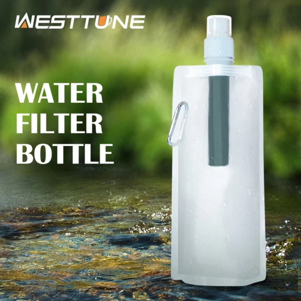 Outdoor Water Filter Straw Bottle Purifier