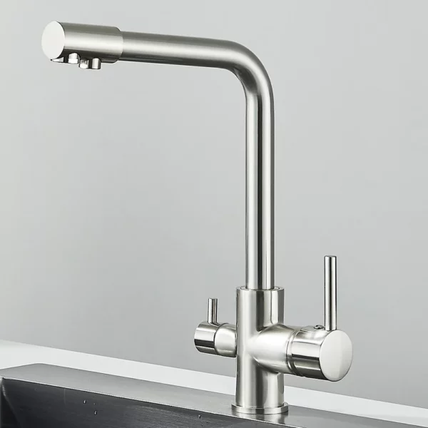 Black Grey Filtered Kitchen Sink Faucet